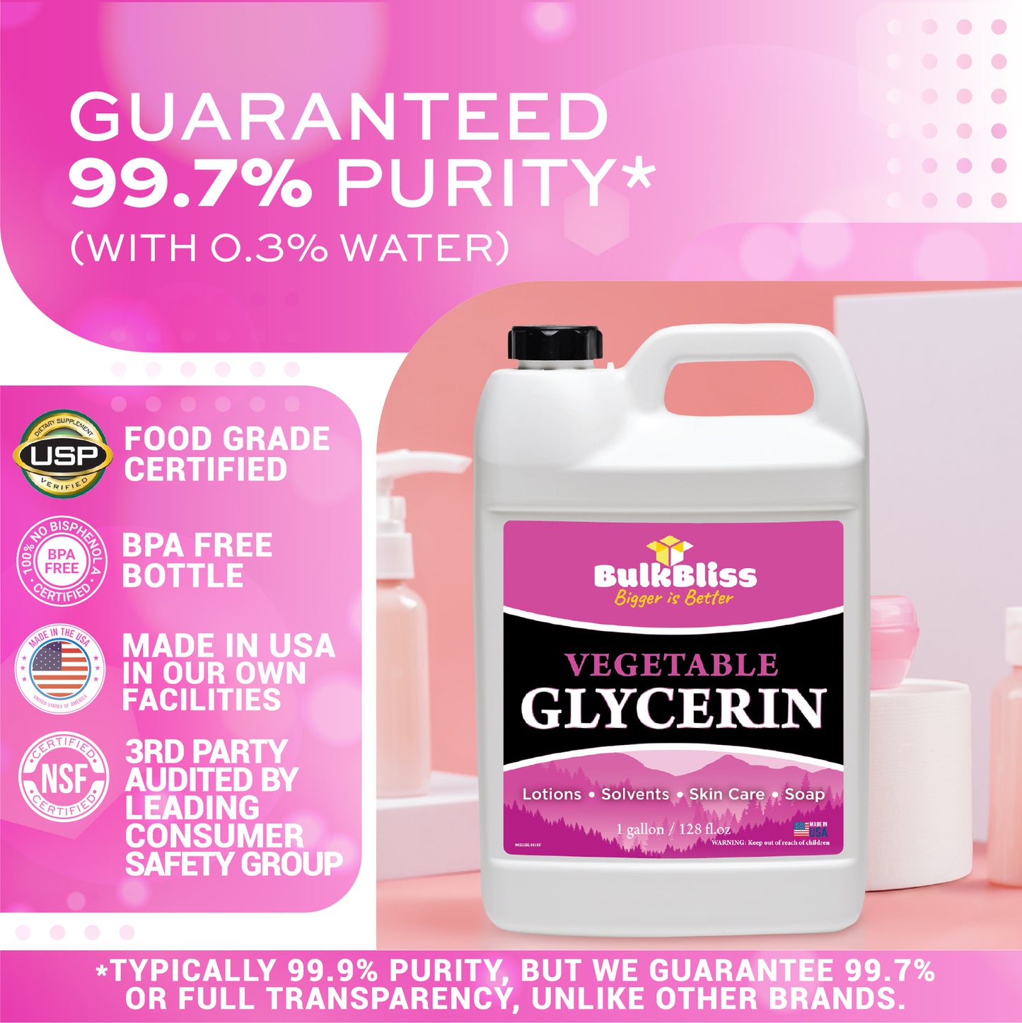 BulkBliss Vegetable Glycerin Food Grade, Non-GMO