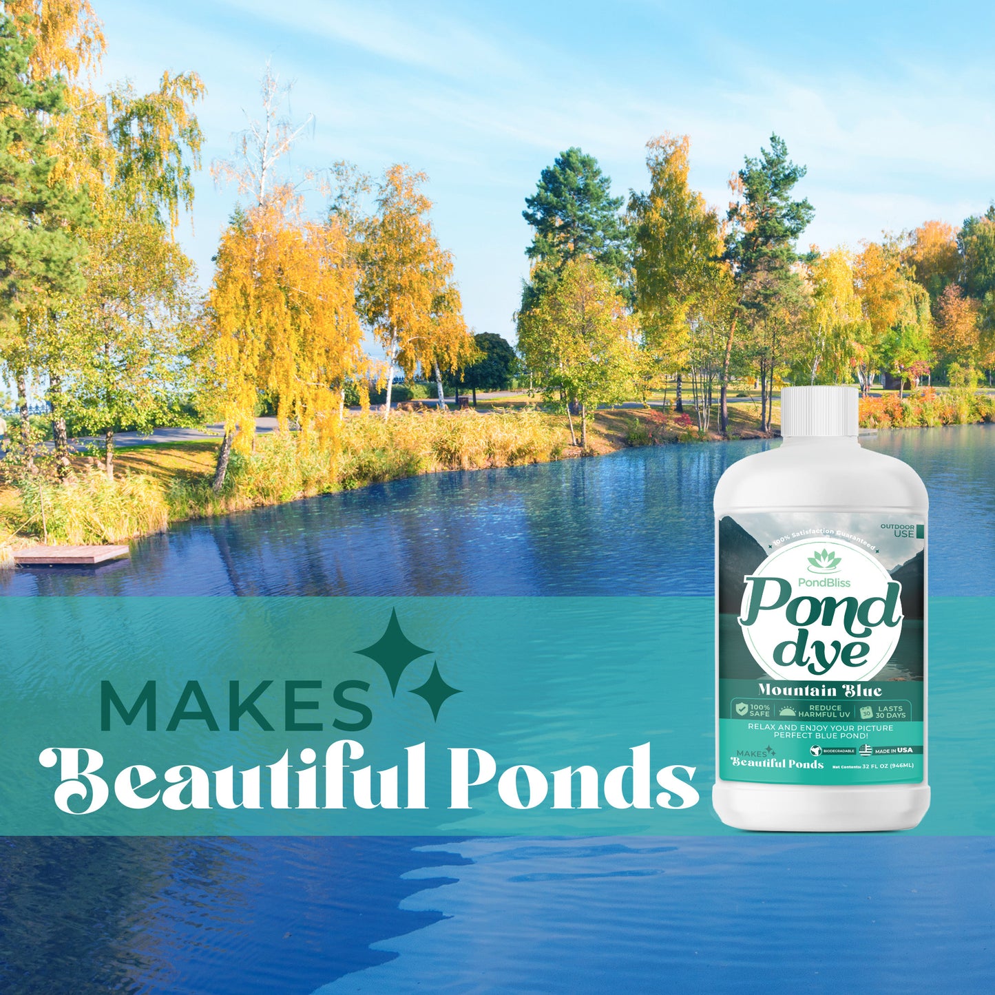 PondBliss Pond Dye Concentrate (Mountain Blue)