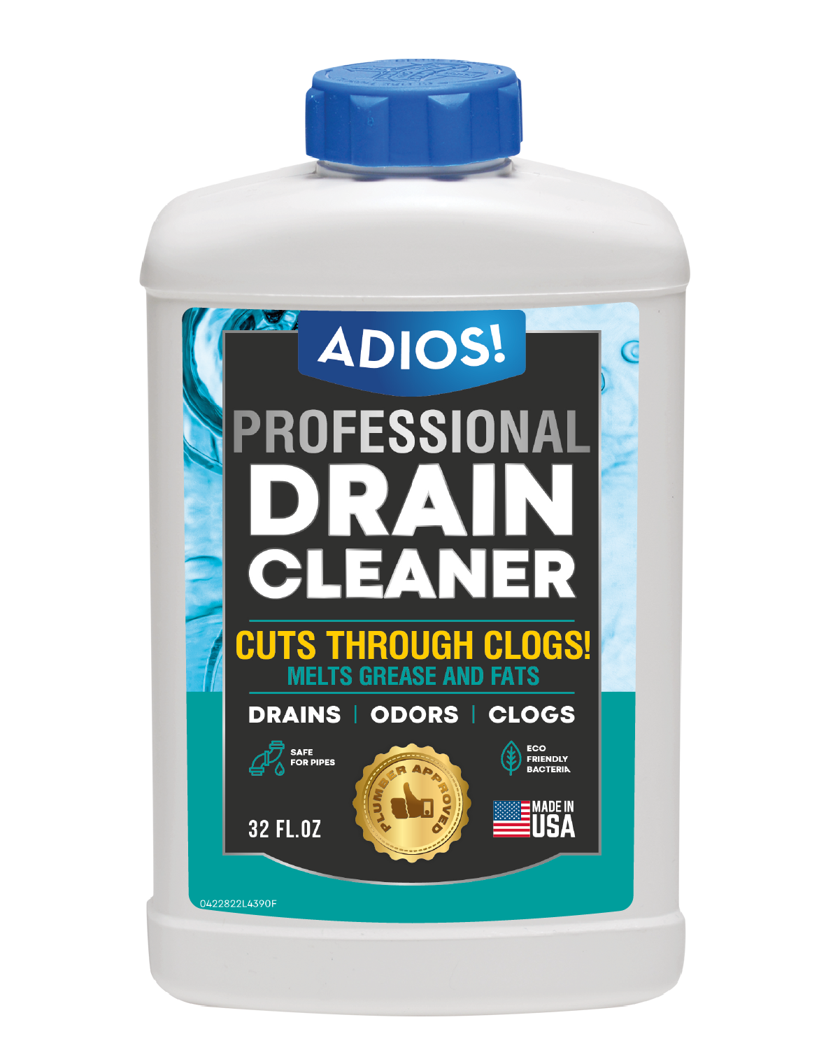 Adios! Septic Safe Enzyme Drain Cleaner 32oz Quart