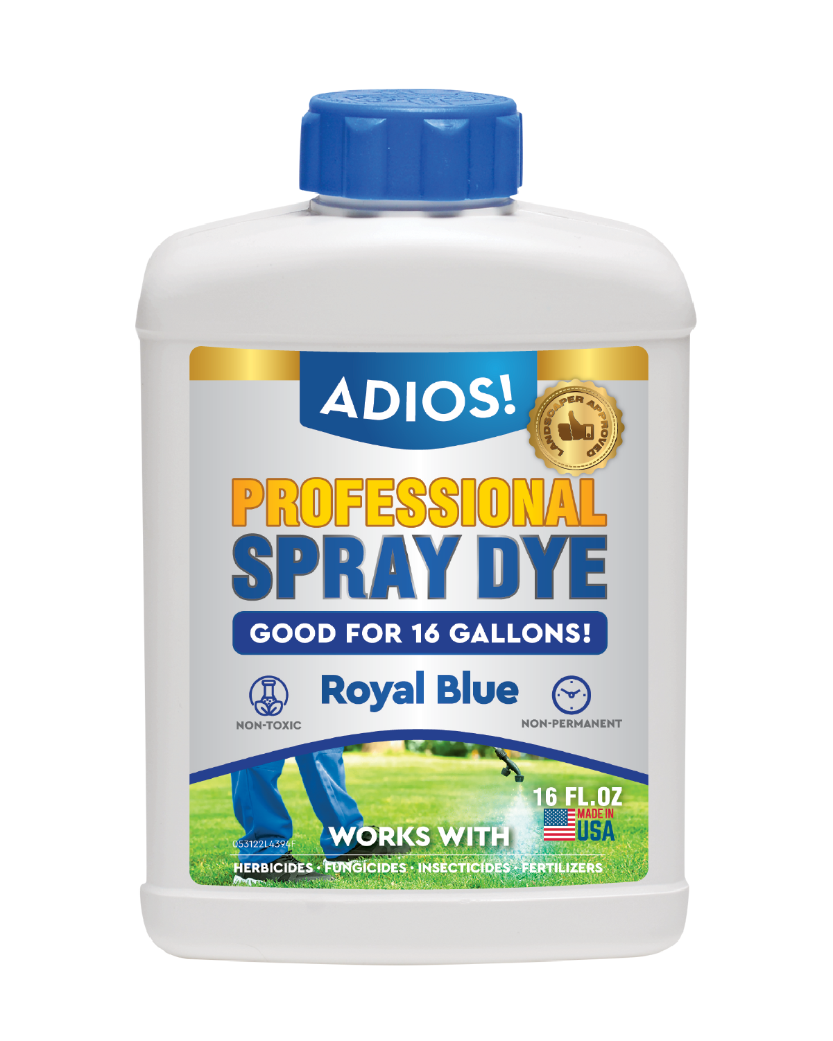 Adios! Professional Blue Spray Dye Marker