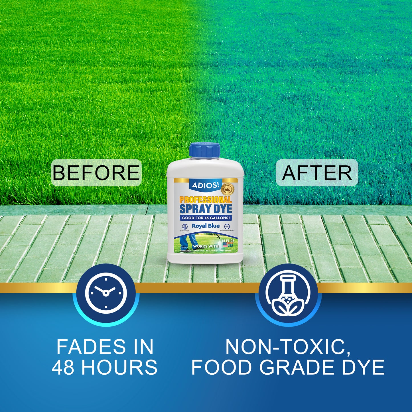 Adios! Professional Blue Spray Dye Marker