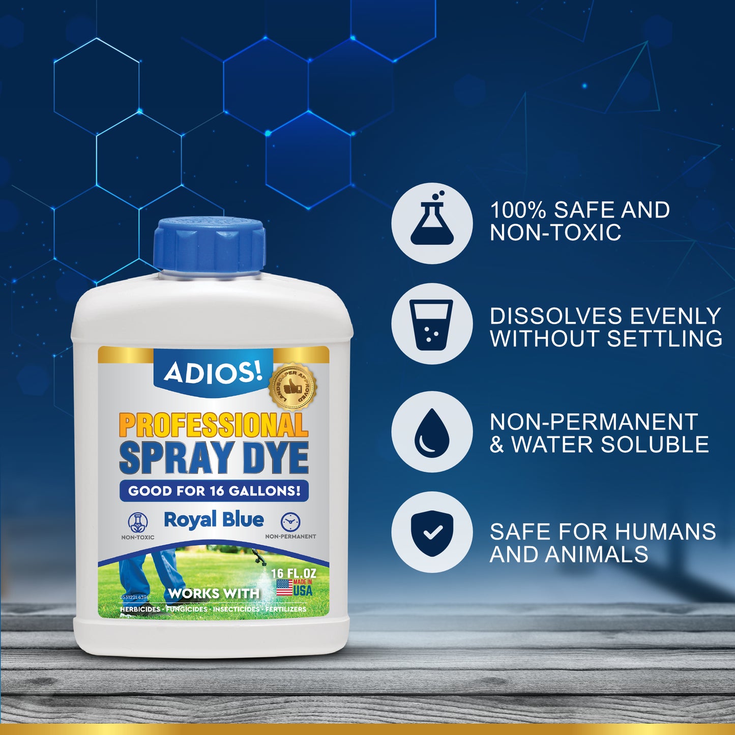 Adios! Professional Blue Spray Dye Marker