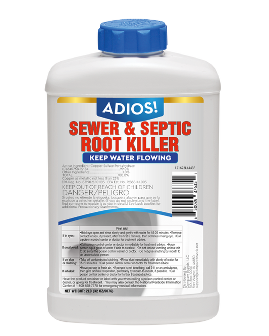 Adios! Sewer & Septic Root Killer 2lb