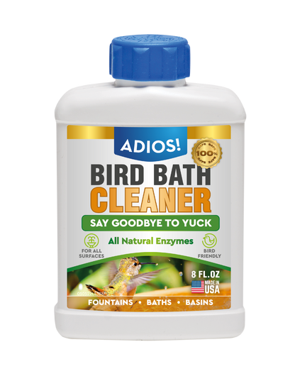 Adios! Bird Bath Cleaner for Outdoor Fountains and Bowls