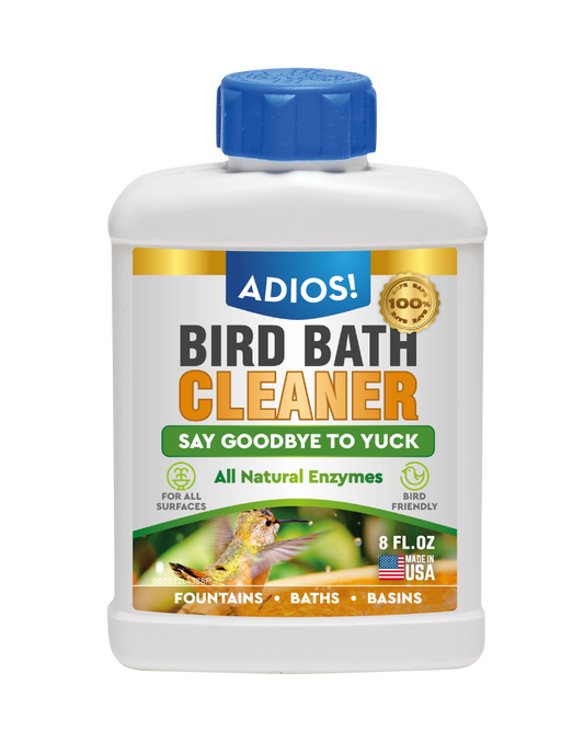 Adios! Bird Bath Cleaner for Outdoor Fountains and Bowls
