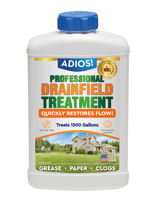 Adios! Natural Drain Field Treatment and Enzyme Cleaner 32oz Quart