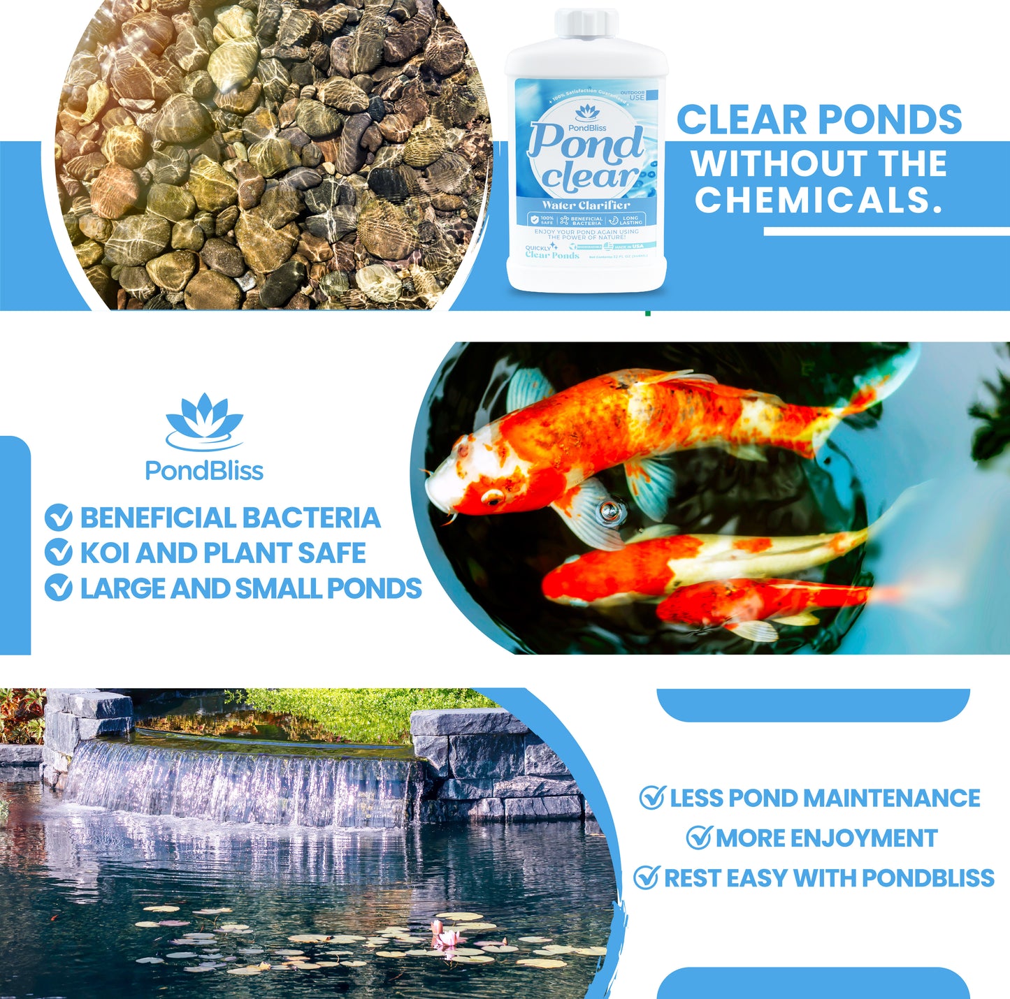 PondBliss Pond Clear Water Clarifier 32oz